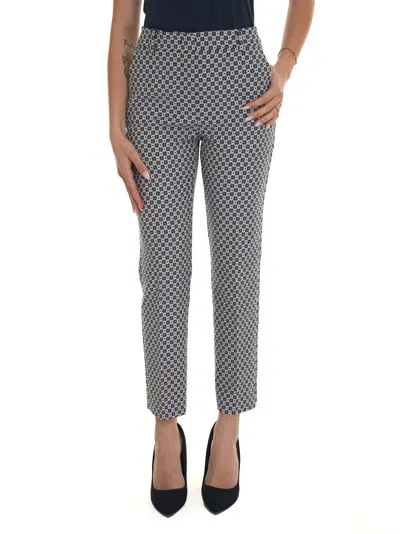 Weekend Max Mara Odile New York Style Trousers In Blue/white