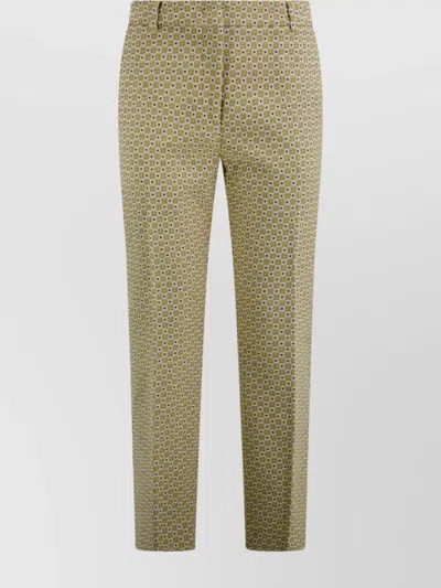 Weekend Max Mara Odile Printed Design Crop Trousers In Neutral