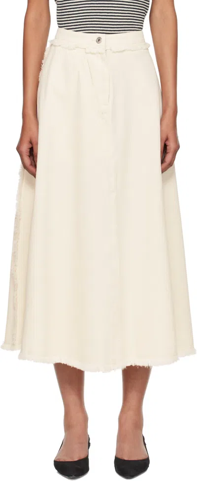 Weekend Max Mara Off-white Alvaro Midi Skirt