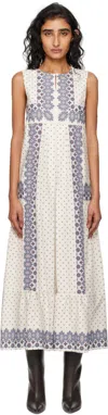 Weekend Max Mara Cotton Printed Midi Dress In Blue