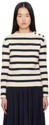 Weekend Max Mara Women's Vibo Sweater Navy | Size Xs | 2515361201600020 In 020 Navy Pinstripes