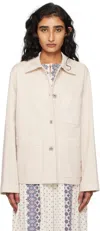 Weekend Max Mara Off-white Classe Denim Jacket In Neutral