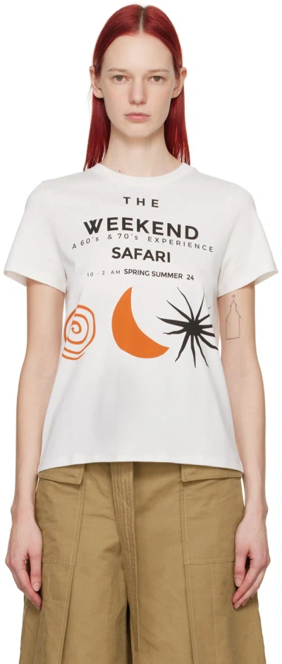Weekend Max Mara Off-white Yen T-shirt In 3 Ivory