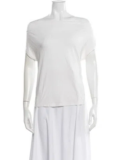 Pre-owned Weekend Max Mara Off-the-shoulder Short Sleeve Top In Neutral