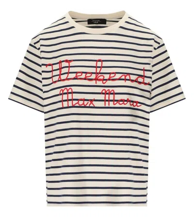 Weekend Max Mara Olga Blue Striped T-shirt