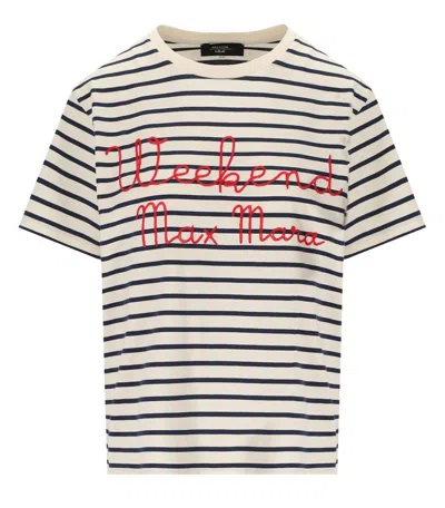 Weekend Max Mara Olga Blue Striped T-shirt