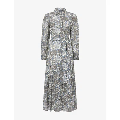 Weekend Max Mara Omens  Floral Print Cotton Shirt Dress In Multi