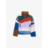 Weekend Max Mara Angolo Colorblock Faux Shearling Jacket In Brown Bronze