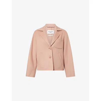 Weekend Max Mara Omens Antique Rose Pelota Single-breasted Wool Jacket In Pink