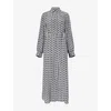 Weekend Max Mara Printed Silk Maxi Shirt Dress