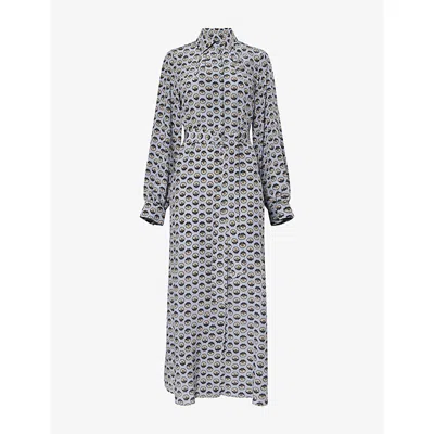Weekend Max Mara Omens  Graphic-print Belted Silk Maxi Dress