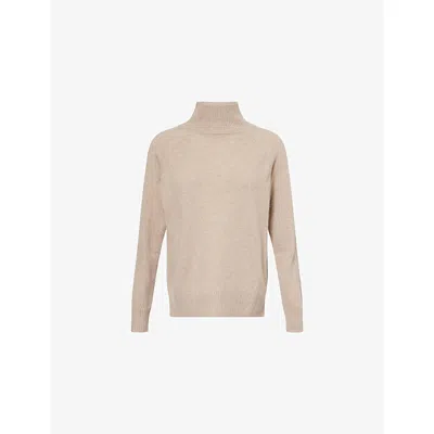 Weekend Max Mara Omens Beige Alcali Long-sleeve Cashmere Knit Jumper In Neutral