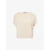 Weekend Max Mara Omens Beige Breda Sleeveless Stretch-knit Top