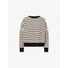 Weekend Max Mara Omens Beige Ezor Striped Wool Jumper In Sand