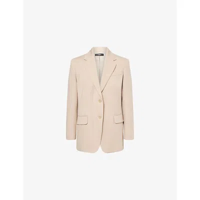 Weekend Max Mara Omens Messina Notch-lapels Stretch-woven Blazer Beige Xs