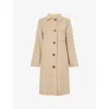 Weekend Max Mara Omens Beige Zenone Spread-collar Wool Coat In Beige