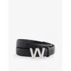 Weekend Max Mara Omens Black Logo-buckle Leather Belt In Black
