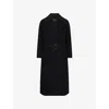 Weekend Max Mara Omens Black Manu Notch-lapels Wool Coat In Black