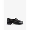 Weekend Max Mara Omens Black Penny Studded Leather Loafers Eur 37 / 4 Uk In Black