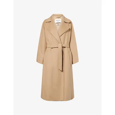 Weekend Max Mara Omens Brushed Wool Coat Camel