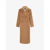 Weekend Max Mara Omens Camel Zufolo Double-breasted Wool Overcoat In Brown