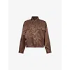Weekend Max Mara Omens Vivetta Relaxed-fit Shell Jacket Chocolate In Brown