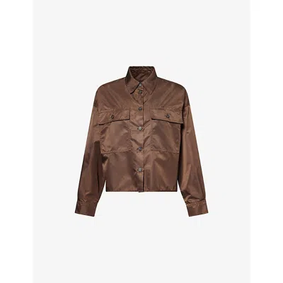 Weekend Max Mara Omens Vivetta Relaxed-fit Shell Jacket Chocolate