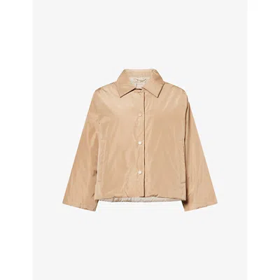 Weekend Max Mara Omens Cropped Quilted Soft-shell Jacket Camel