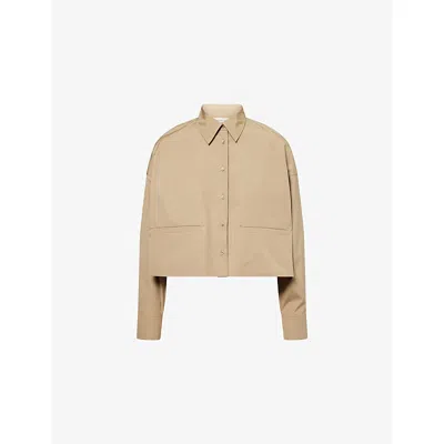 Weekend Max Mara Omens  Svago Cropped Cotton-poplin Shirt