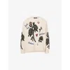 Weekend Max Mara Maglia Pavidi Over In Filato Di Lana Ecru In Multi