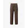 Weekend Max Mara Omens Chocolate Hateley Wide-leg Stretch-wool Trousers In Brown