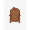 Weekend Max Mara Omens Hazelnut Brown Mastro Fringed Jumper In Brown