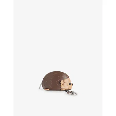 Weekend Max Mara Omens Hedgehog Leather Coin Purse Tobacco
