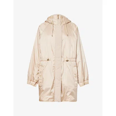 Weekend Max Mara Omens Hooded Reversible Quilted Coat Sand