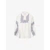 Weekend Max Mara Adda Bandana Print Cotton Button-up Shirt
