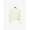 Weekend Max Mara Omens Ivory Cane Brand-embroidery Cotton-blend Hoody In White