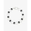Weekend Max Mara Omens Ivory Metal And Glass Link-chain Bracelet