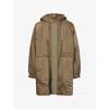 Weekend Max Mara Omens Kaki Alcamo Hooded Shell Coat In Green
