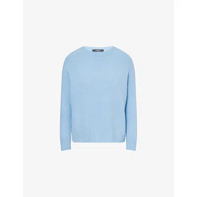WEEKEND MAX MARA OMENS LIGHT BLUE GHIACCI BRUSHED KNITTED JUMPER XL