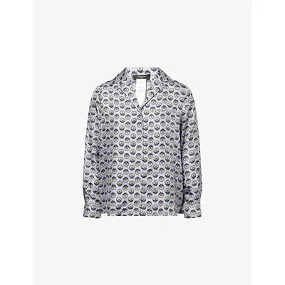 Weekend Max Mara Omens  Oncia Graphic-print Silk Shirt