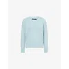 Weekend Max Mara Omens Light Blue Visita Relaxed-fit Knit Jumper In Blue