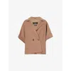 Weekend Max Mara Omens Light Brown Pera Notch-lapels Wool Coat In Brown