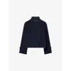 Weekend Max Mara Omens Navy Carella Raglan-sleeves Wool Coat In Navy