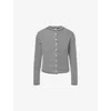 Weekend Max Mara Omens Navy Eritea Stripe-print Cotton Cardigan