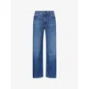 Weekend Max Mara Omens Navy Loris Straight-leg Stretch-denim Jeans In Navy