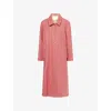 Weekend Max Mara Omens Red Chevron Ugola Herringbone-print Wool-blend Coat In Red