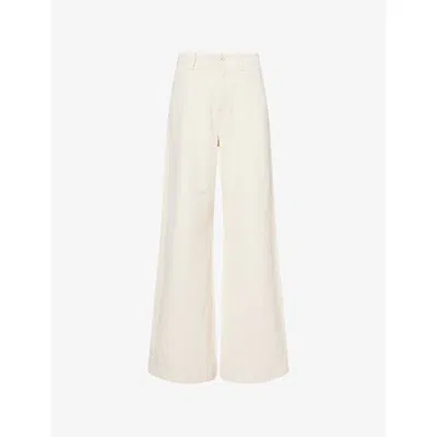 Weekend Max Mara Omens Regular-fit Wide-leg Denim Jeans Ecru