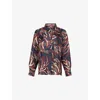 Weekend Max Mara Omens Ultramarine Rive Long-sleeve Silk Shirt In Blue