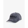 Weekend Max Mara Omens Navy Bruno Brand-embroidered Cotton-canvas Cap In Blue