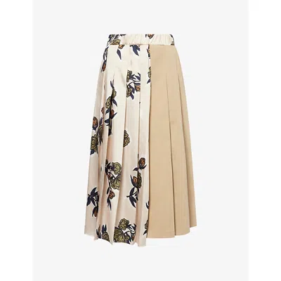 WEEKEND MAX MARA OMENS WEEKEND MAX MARA ETRA PLEATED WOVEN MIDI SKIRT